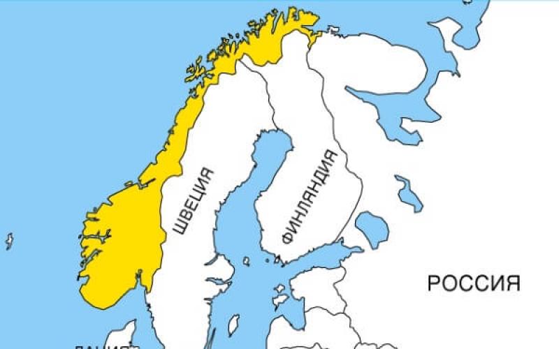 Норвегия Карта норвегии и финляндии на русском